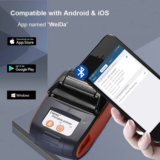 58mm Mobile Mini Bluetooth Portable Thermal POS Barcode Printer