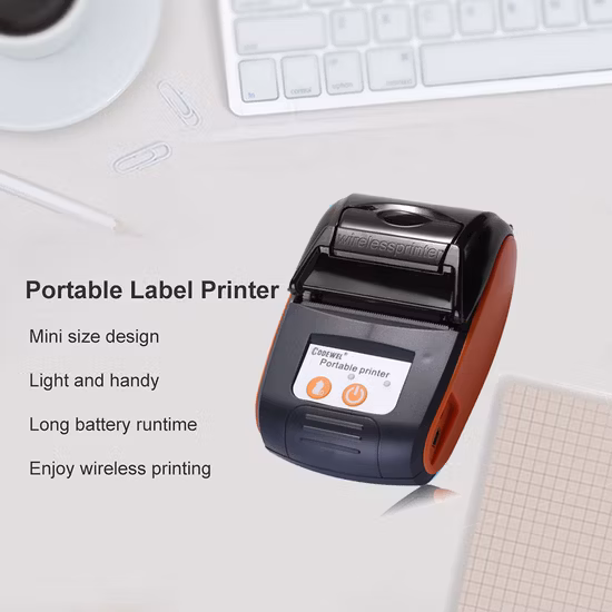 Impresora térmica portátil de código de barras POS, Bluetooth, móvil, Mini, 58mm